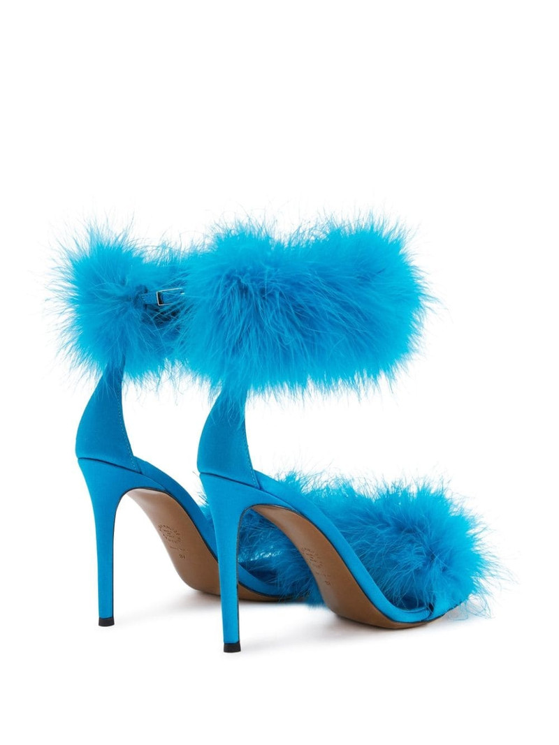 Veronica 105mm feather-detailing sandals 3