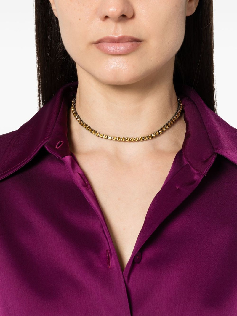 Amina Muaddi Tennis crystal-embellished necklace outlook