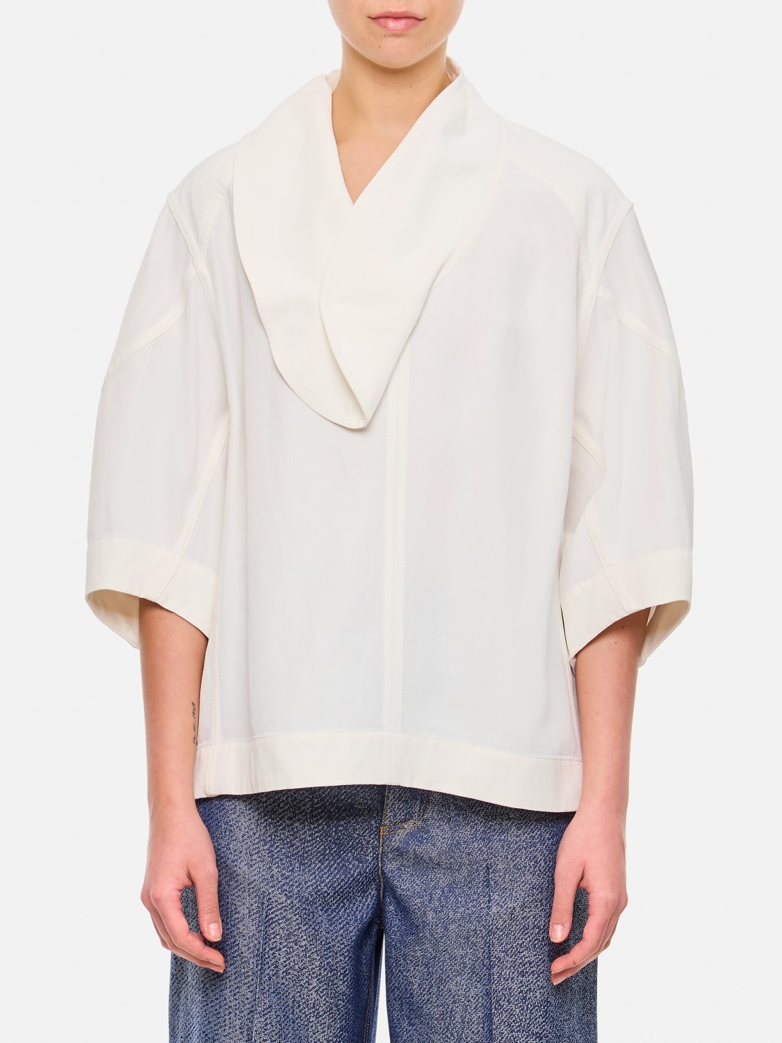 Bottega Veneta viscose and linen blouse - 1