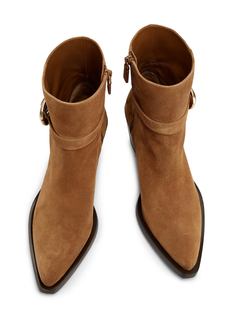 Women's Maven Suede Booties - Doe Dark Brown 4