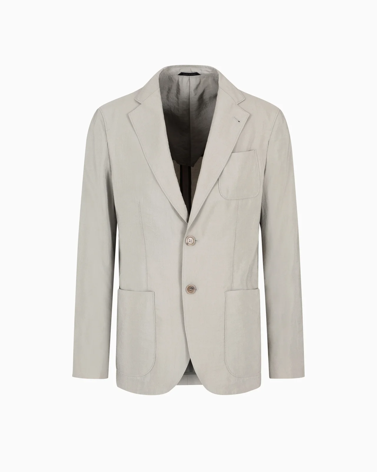UPTON LINE SINGLE-BREASTED JACKET IN A WASHED SILK BLEND - 1