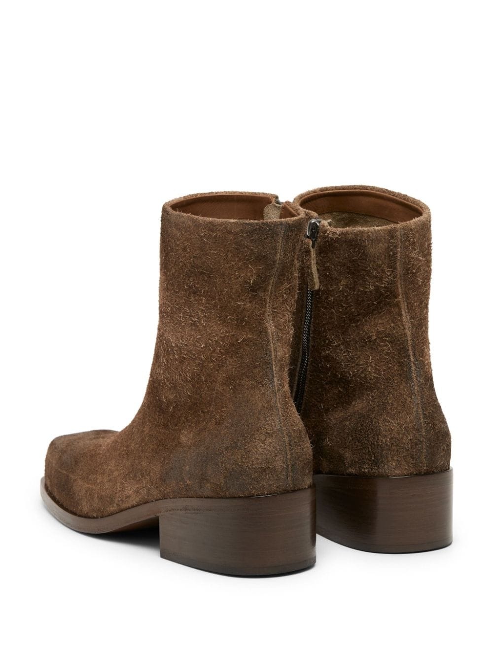 Cassello square-toe suede ankle boots - 3
