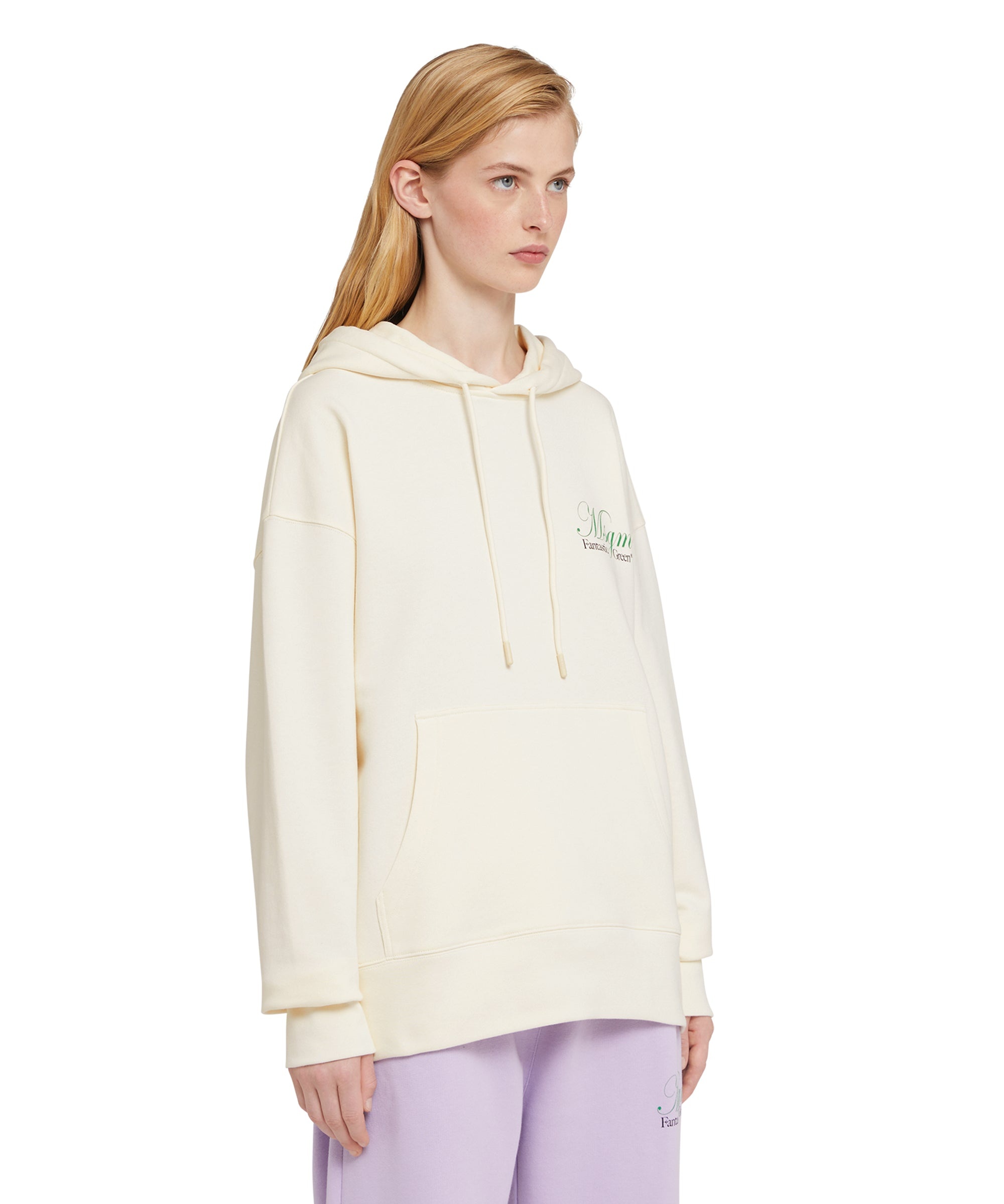 Organic cotton hooded sweatshirt from the MSGM Fantastic Green Capsule - 8