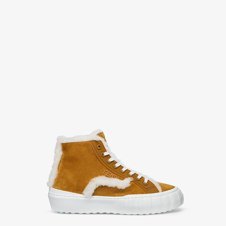 Yellow suede high-tops - 1