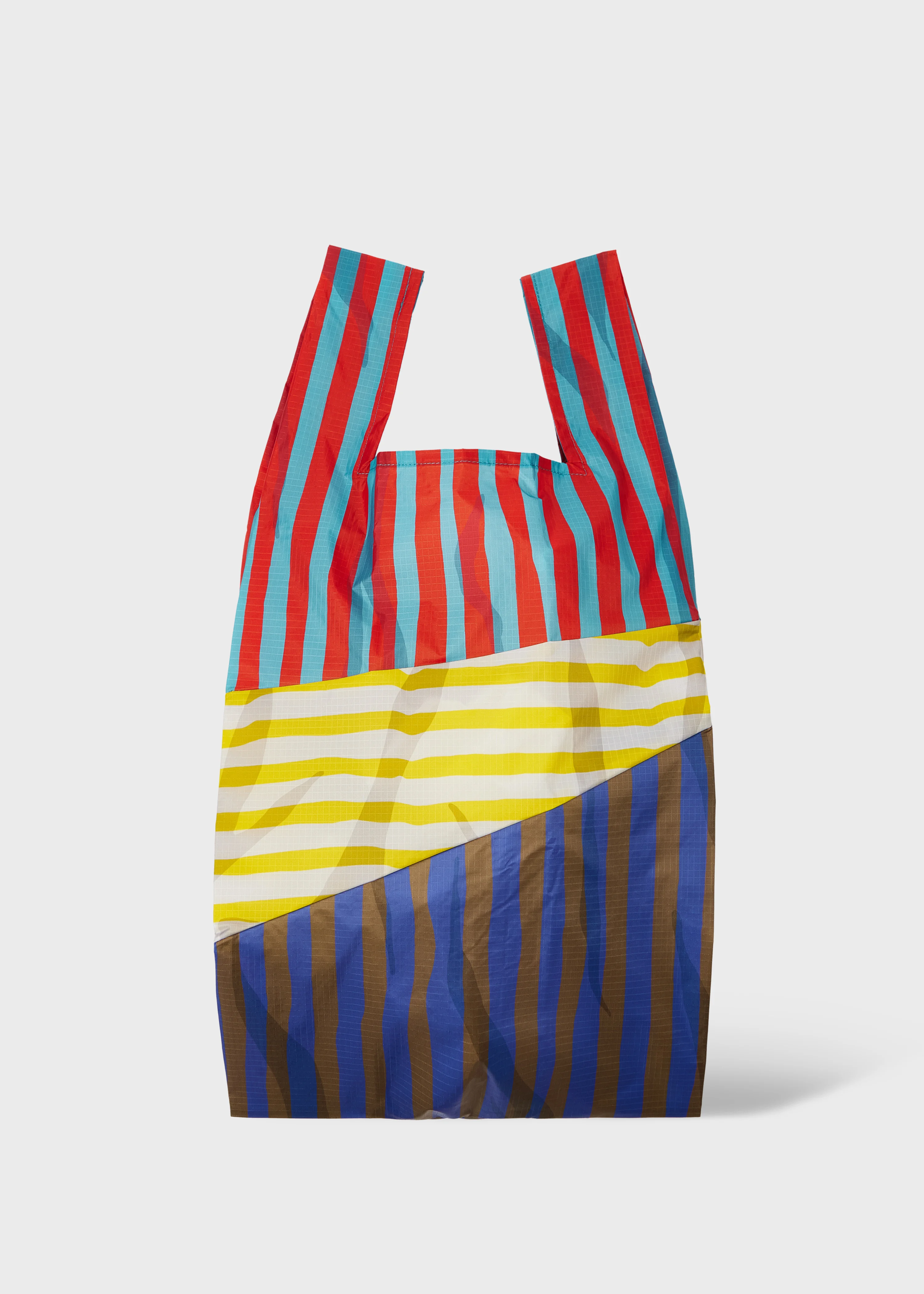 Susan Bijl x Paul Smith - Red Mixed-Stripe 'The New Shopping Bag' Large - 1