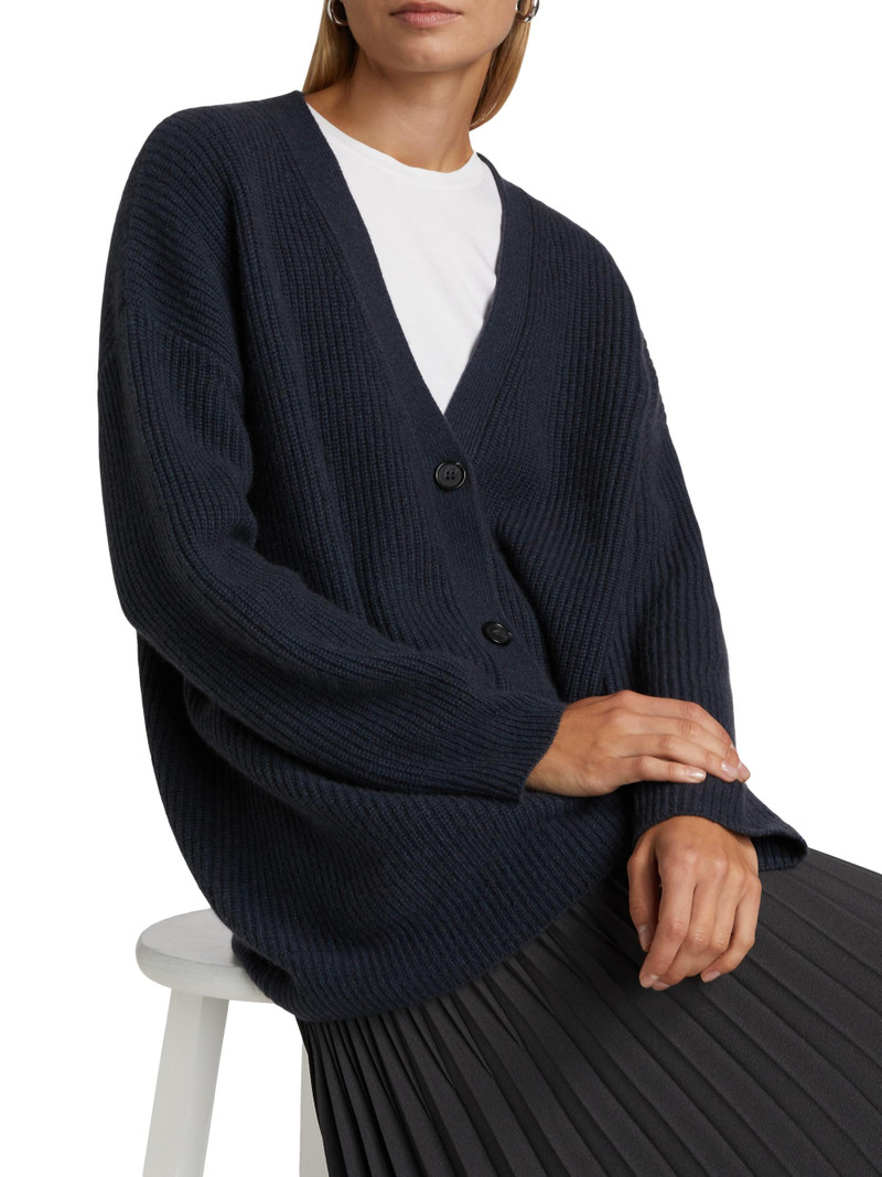 Women's Cashmere Cocoon Cardigan - Heather Navy 6