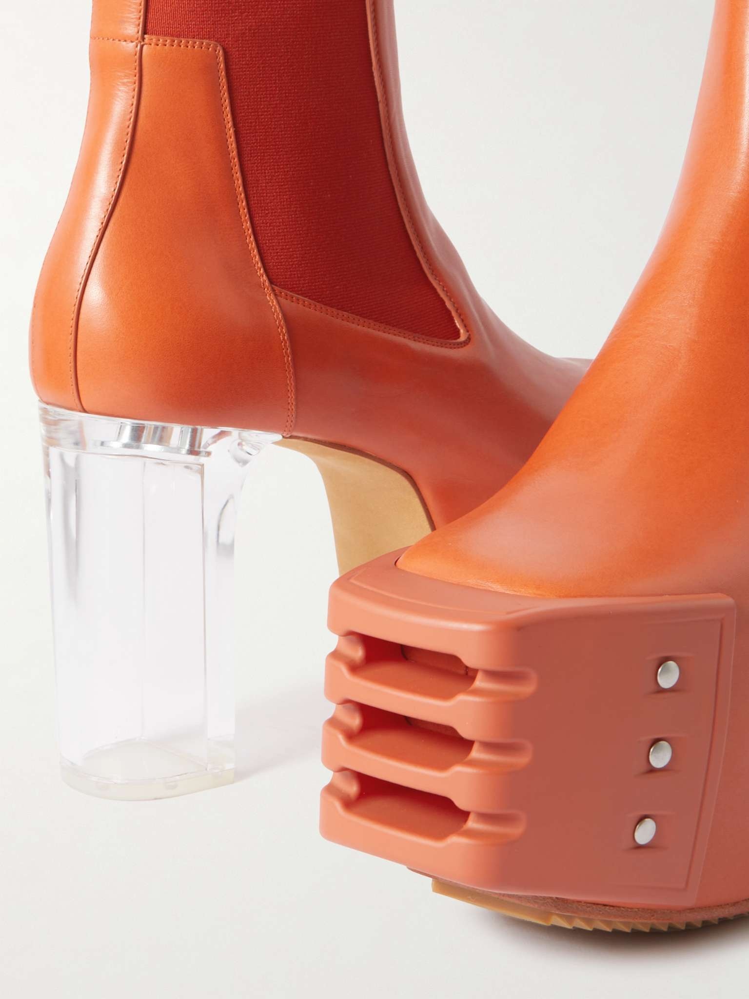 Leather Platform Boots - 6