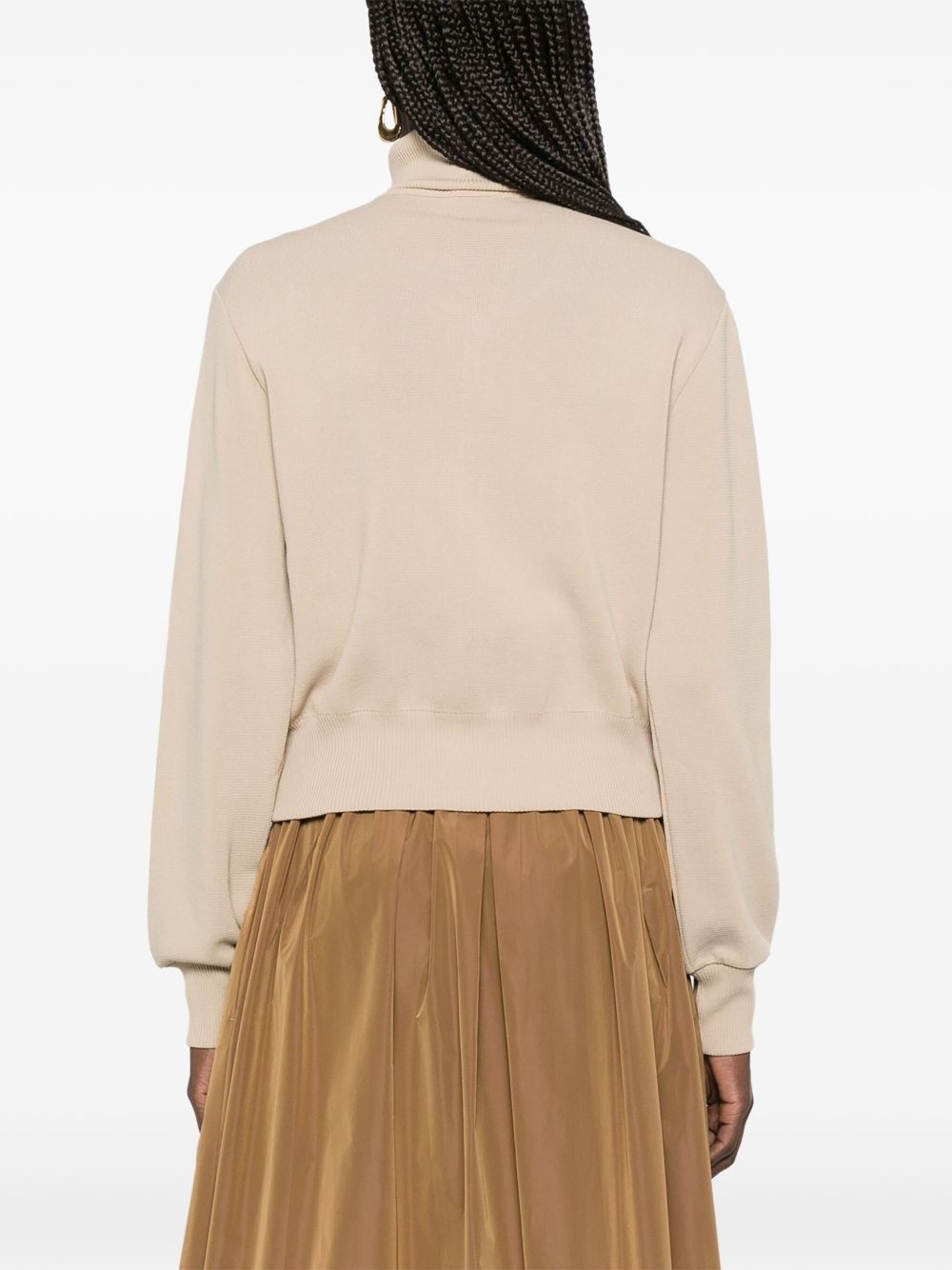 knitted zip-up sweatshirt - 4