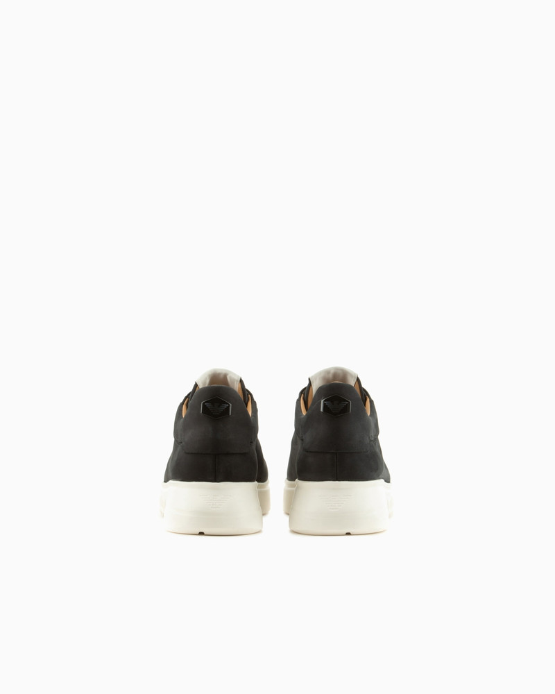 EMPORIO ARMANI Nubuck sneakers with knurled soles outlook