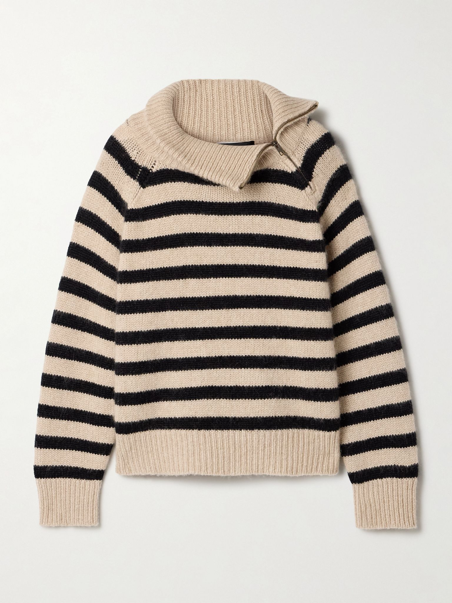 Raelynn striped cashmere sweater Beige - 1