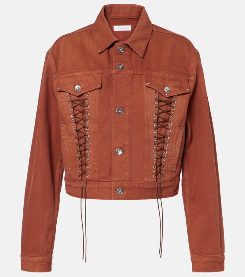 Cropped denim jacket - 1