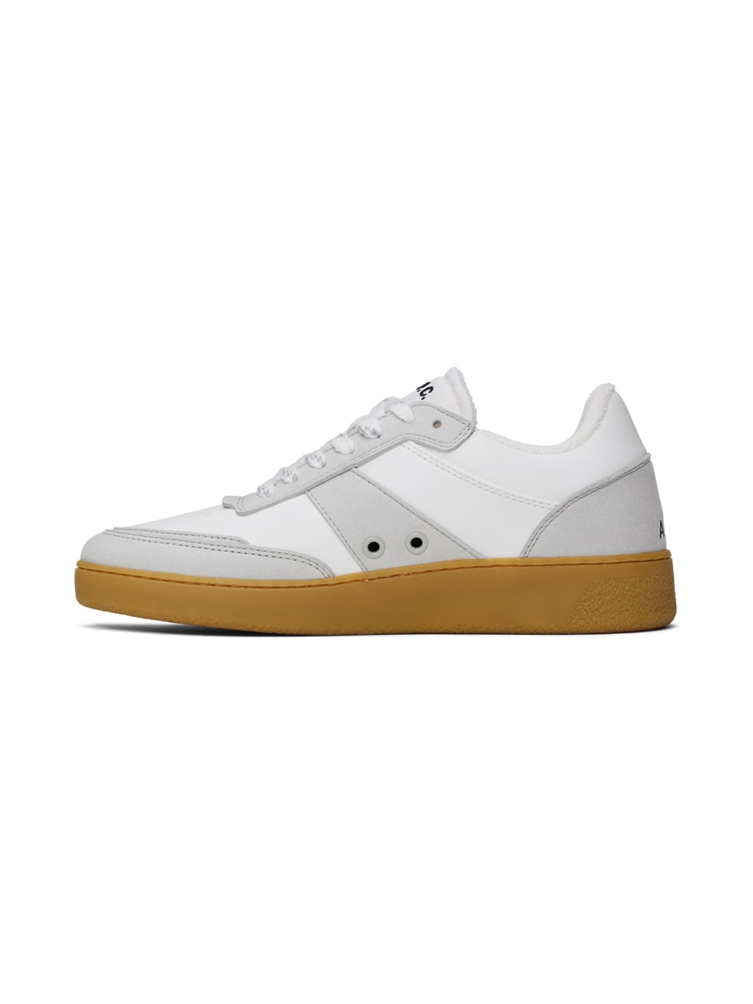 White & Gray Plain Sneakers - 3