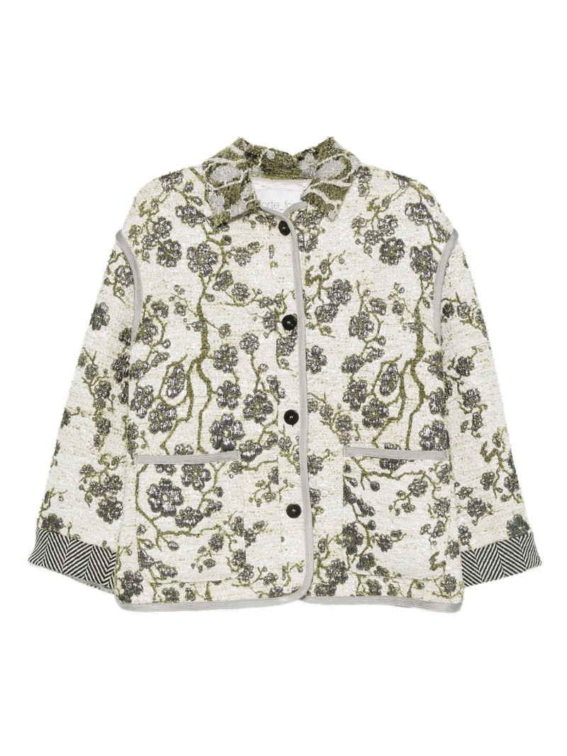floral-print button jacket 1