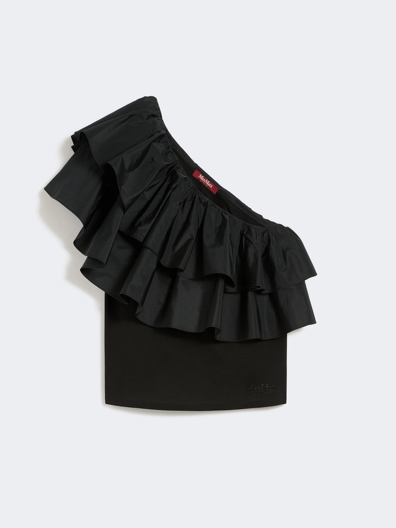 ORCA Cotton jersey couture top - BLACK 1
