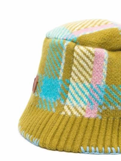 ADER error checked knitted wool-blend bucket hat outlook