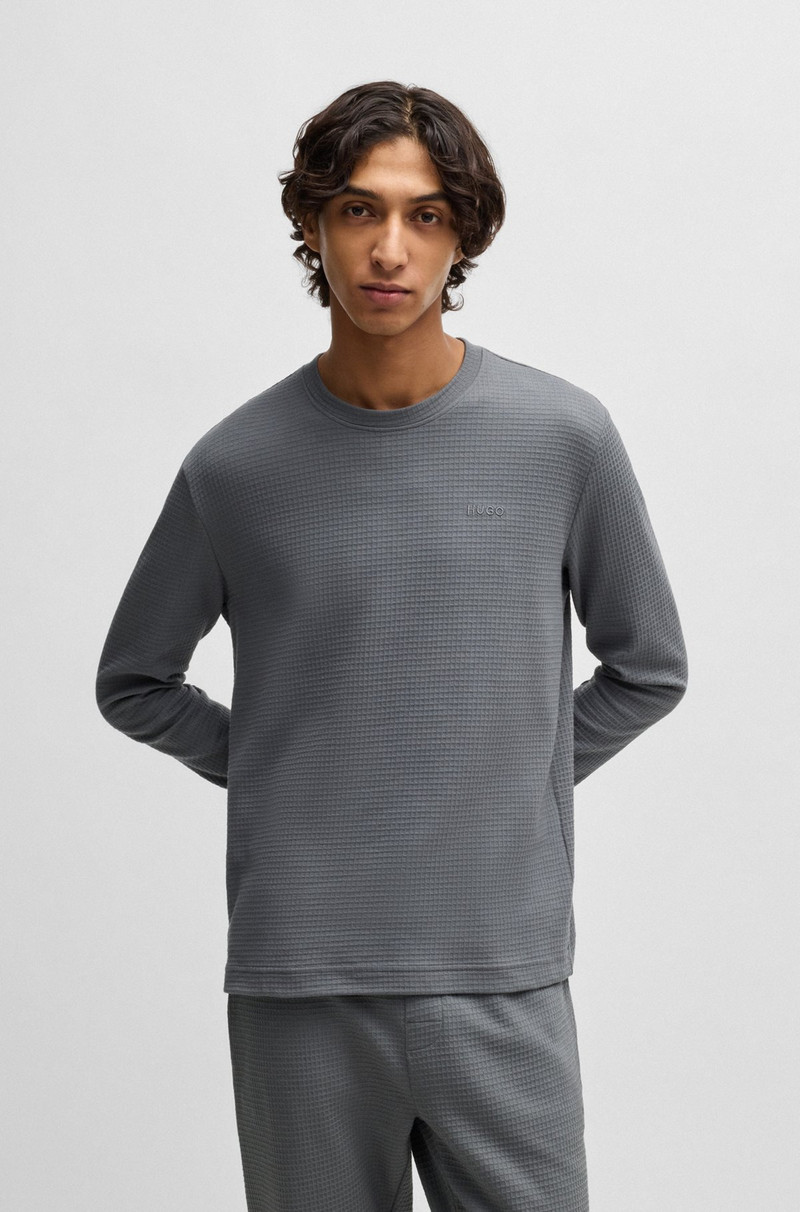 COTTON PAJAMA TOP WITH EMBROIDERED LOGO 2