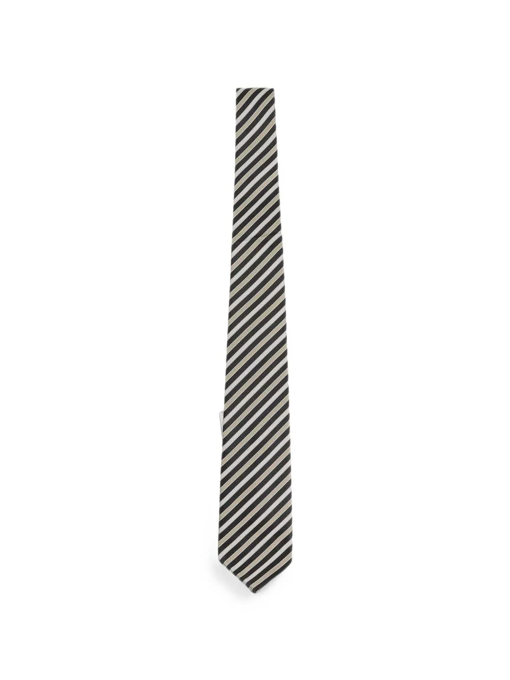 striped silk tie - 1