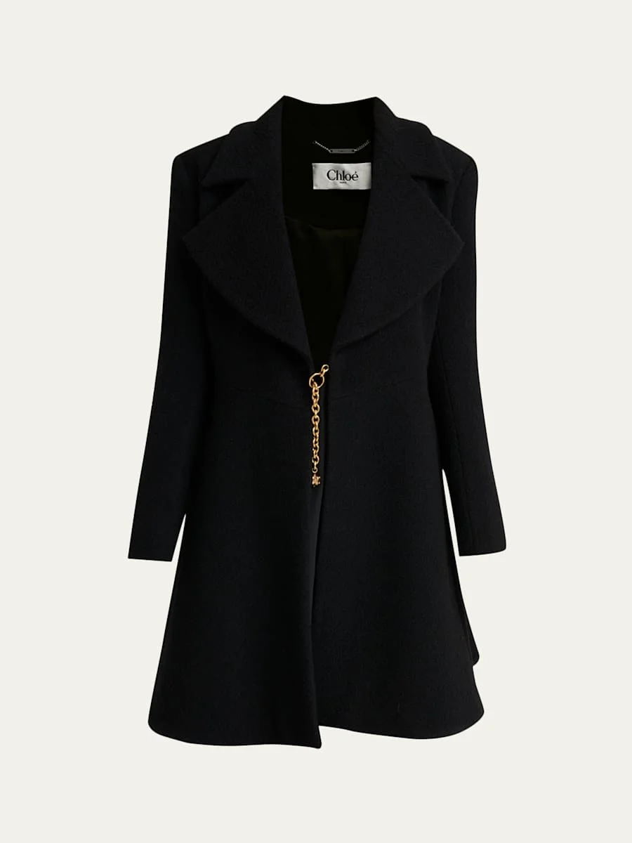 Boucle Wool-Blend Coat - 1