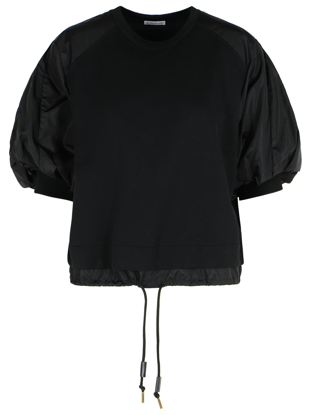 Moncler 'Over' Black Cotton T-Shirt Women - 1