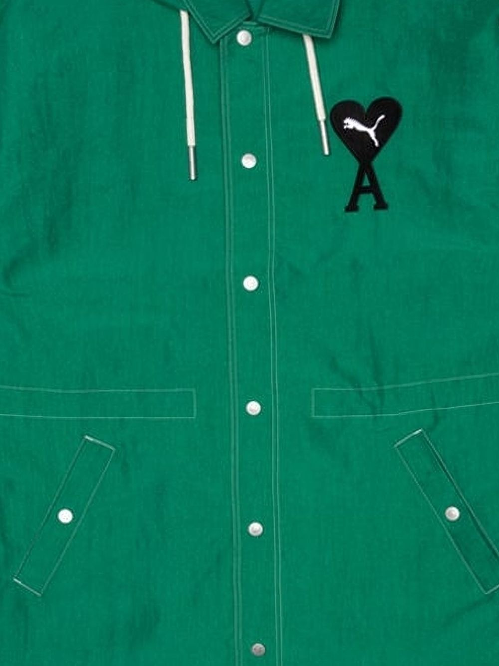 x AMI hodded heart logo jacket - 2