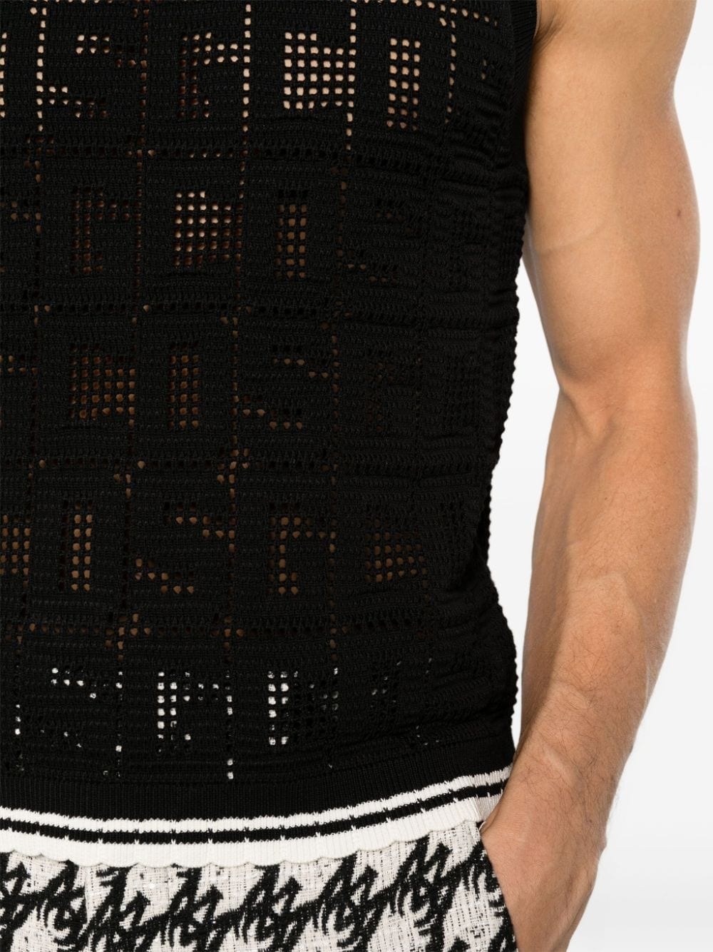 monogram-pattern sleeveless jumper - 5