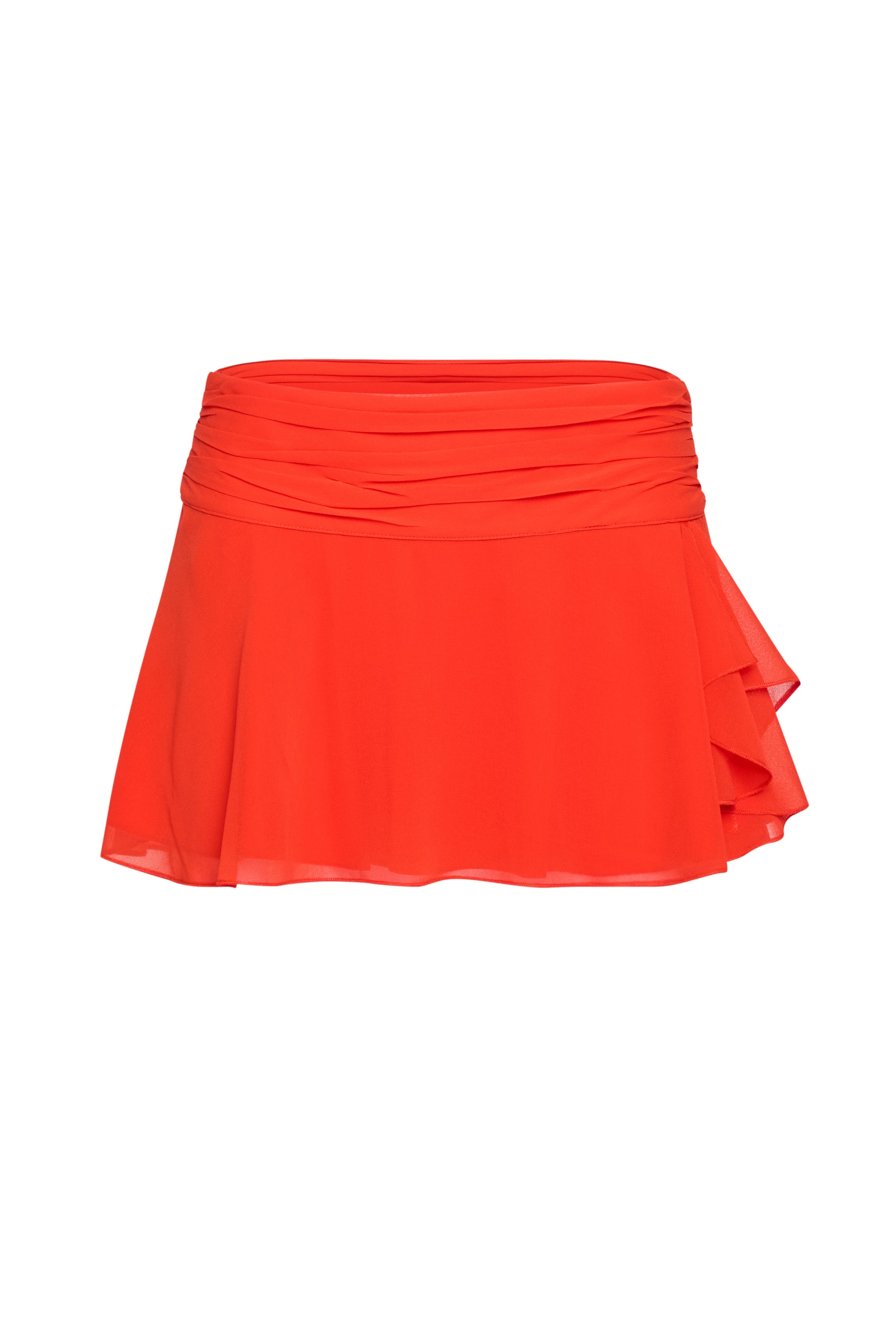 CHIFFON SLIT MINI SKIRT - 1