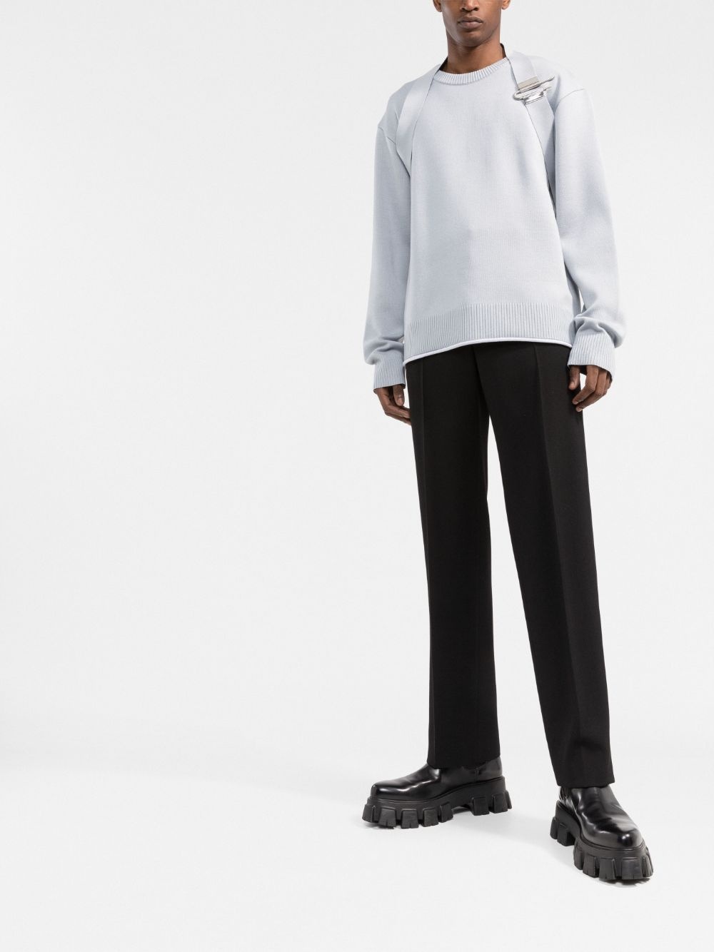 crew-neck knit jumper - 2