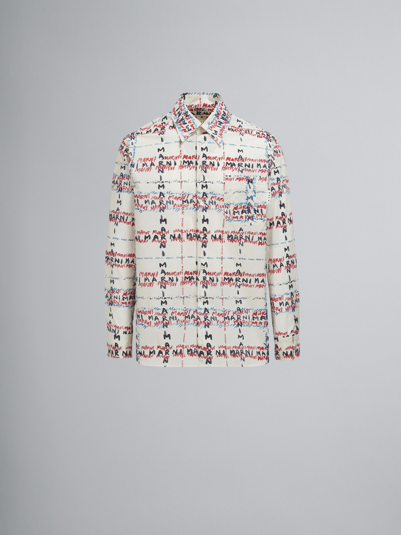 CROSSROADS PRINT POPLIN SHIRT - 1