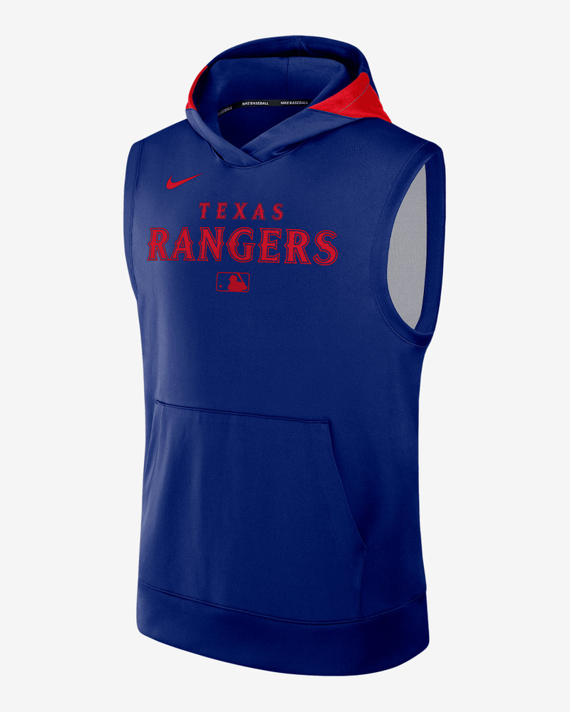 Texas Rangers Authentic Collection Men’s Nike Dri-FIT MLB Sleeveless Pullover Hoodie 1