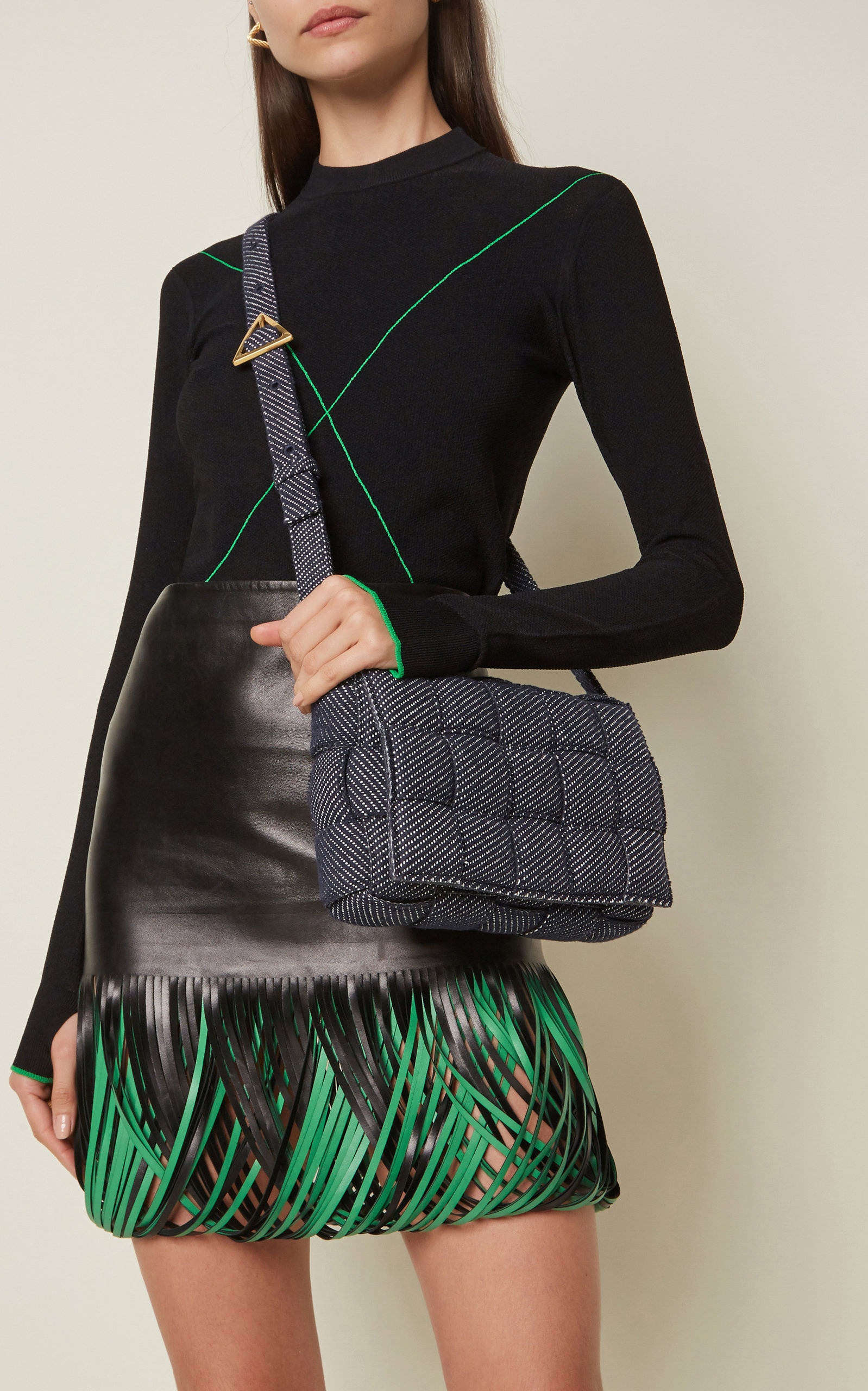 The Padded Cassette Denim Bag blue - 4