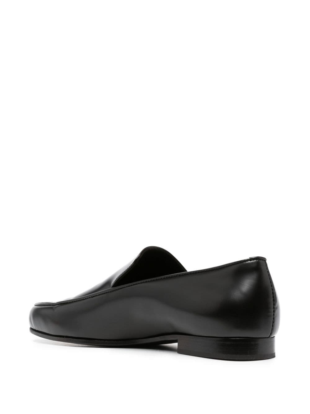 logo-embellished leather loafers - 3