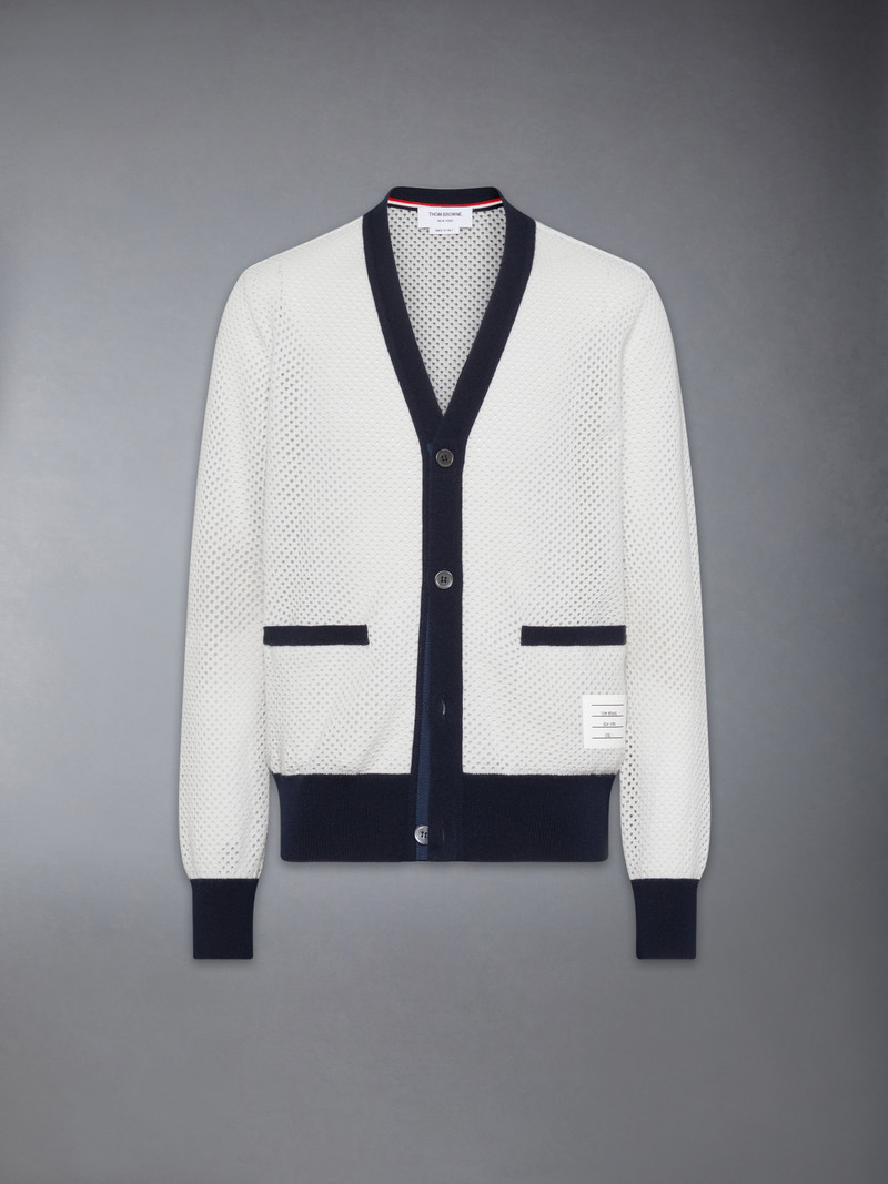MESH CASHMERE CARDIGAN 1