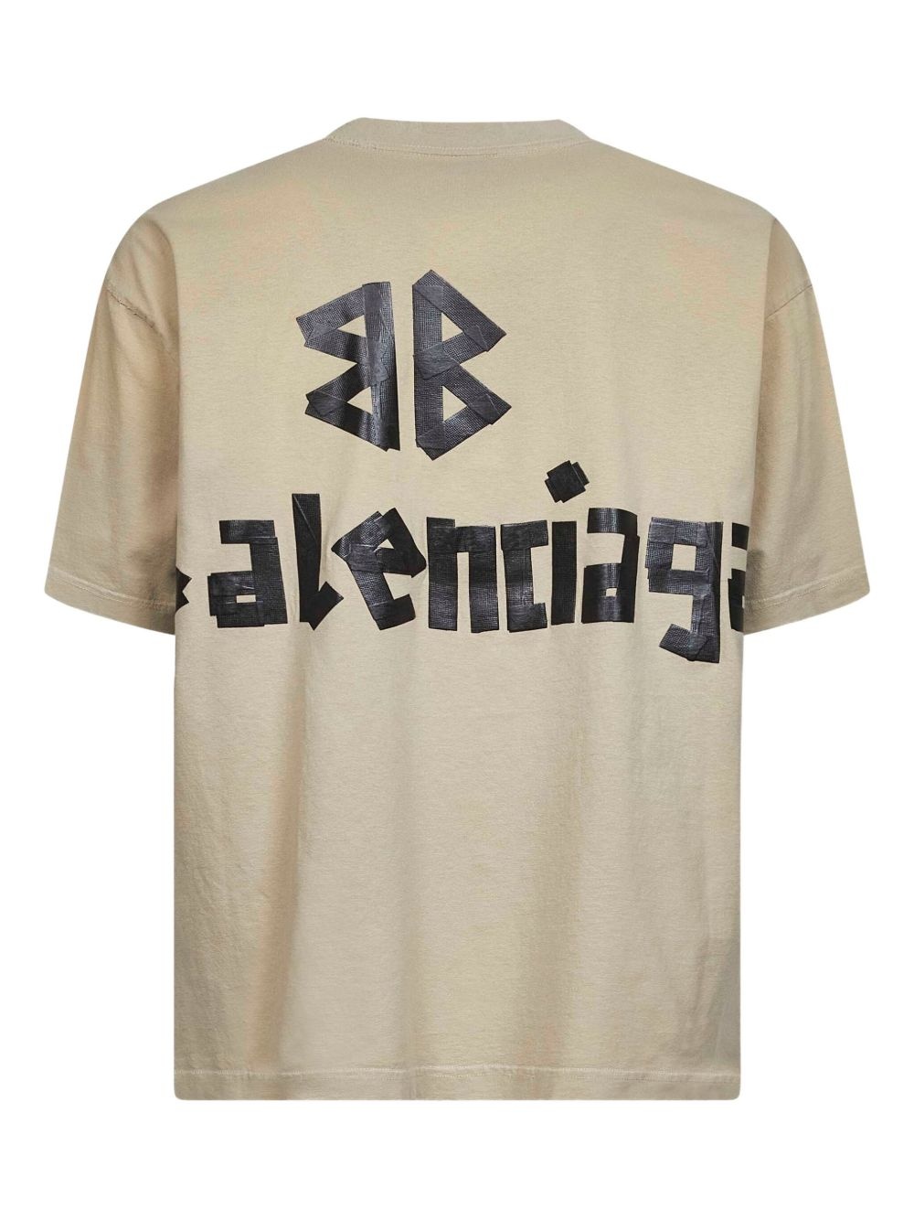 tape-print cotton T-shirt - 2