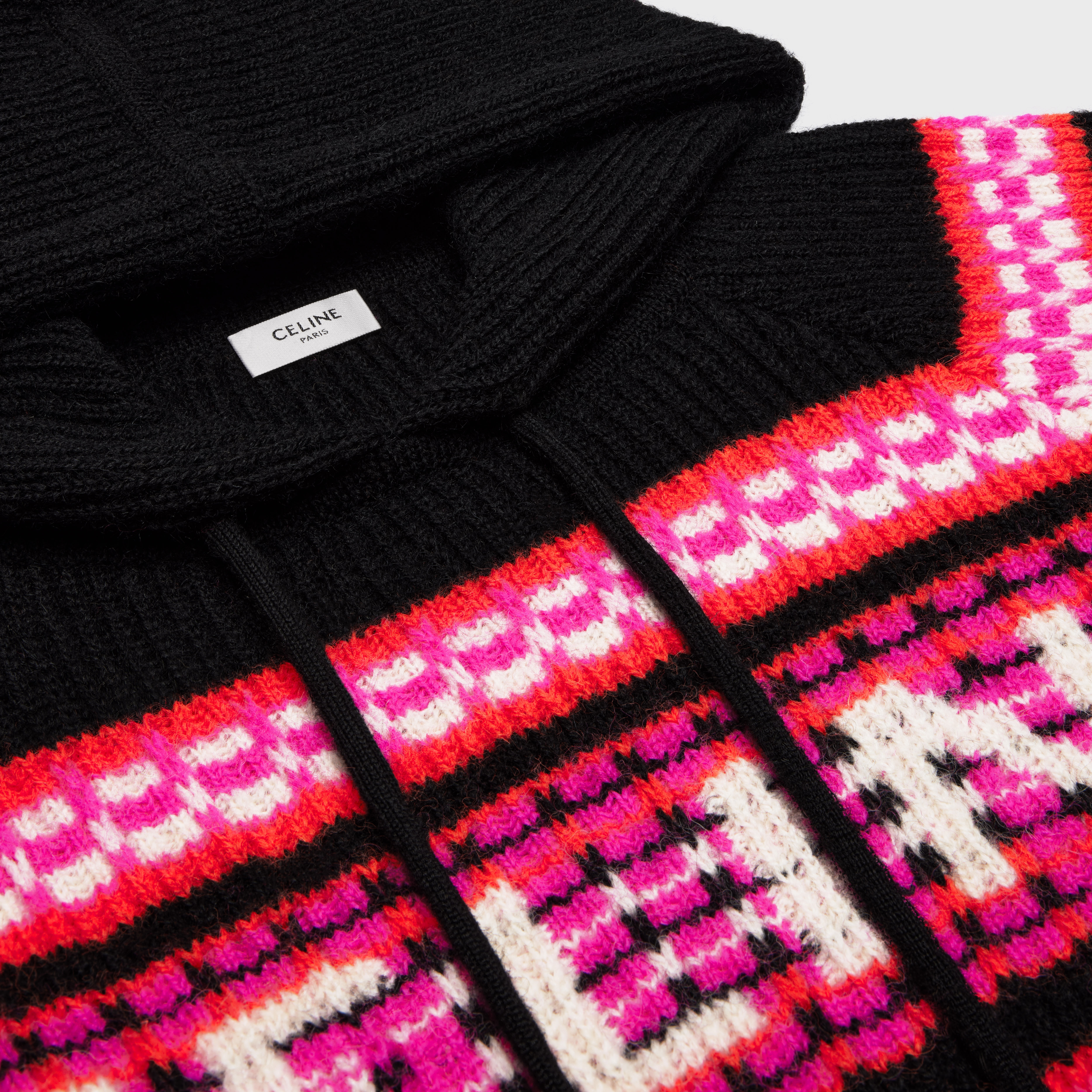 CELINE HOODED SWEATER IN SKI JACQUARD WOOL - 3