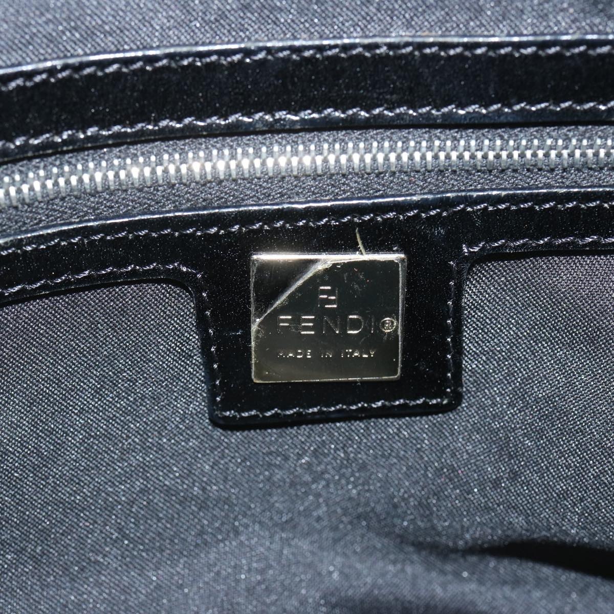 FENDI Zucca Canvas Hand Bag Black - 15