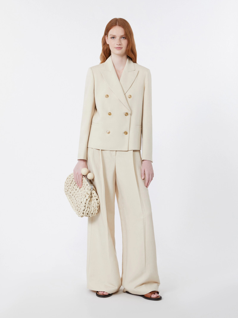 WEEKEND Max Mara Viscose and linen blazer - BEIGE outlook