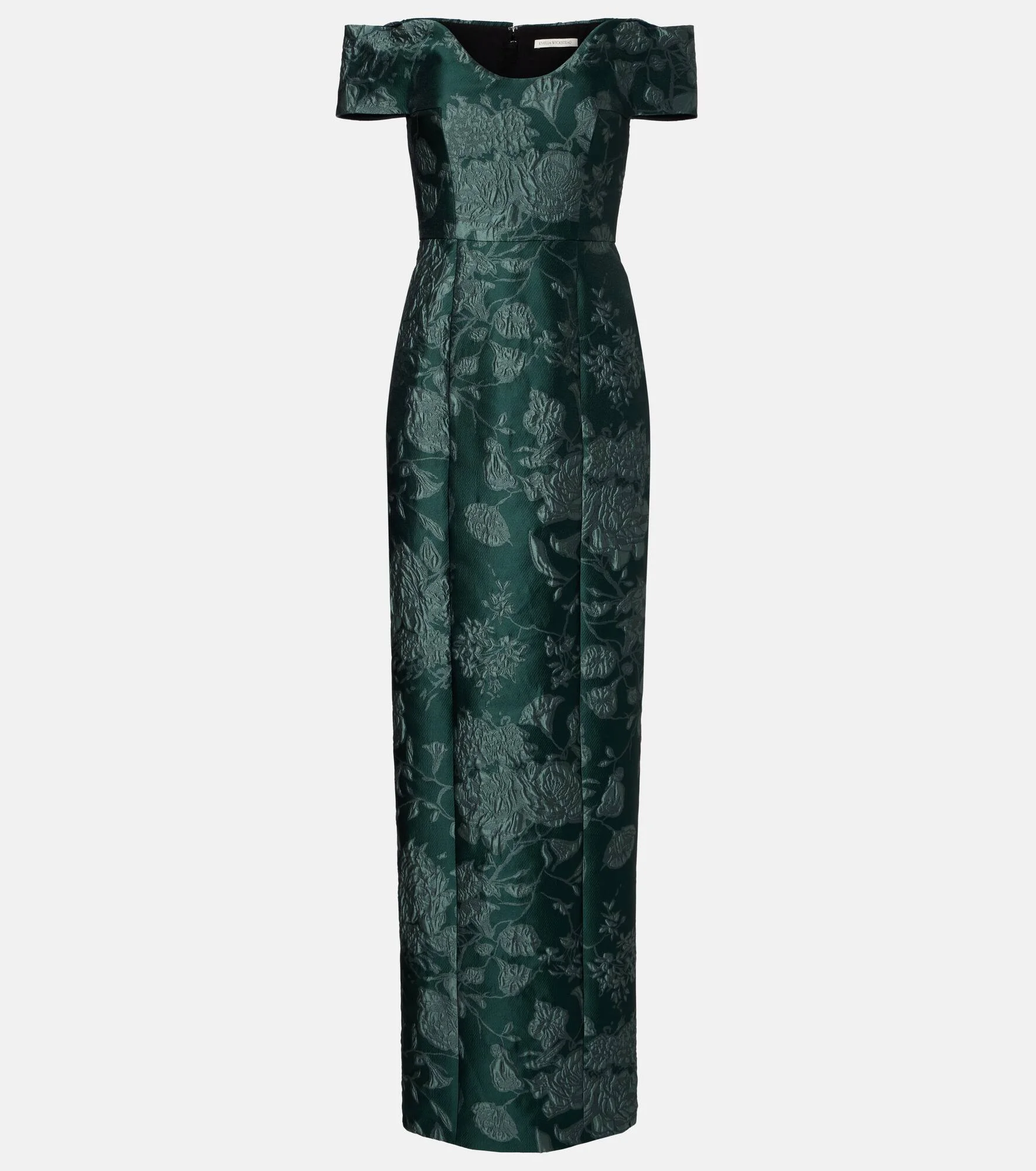 Aislinn floral cloqué bustier gown - 1