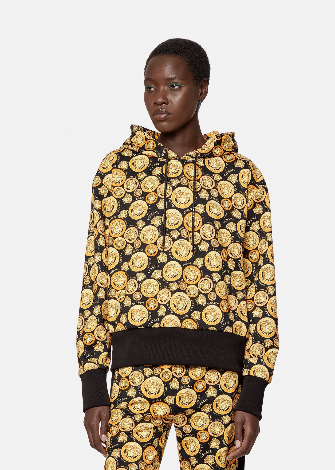 Medusa Amplified Print Cotton Hoodie - 2