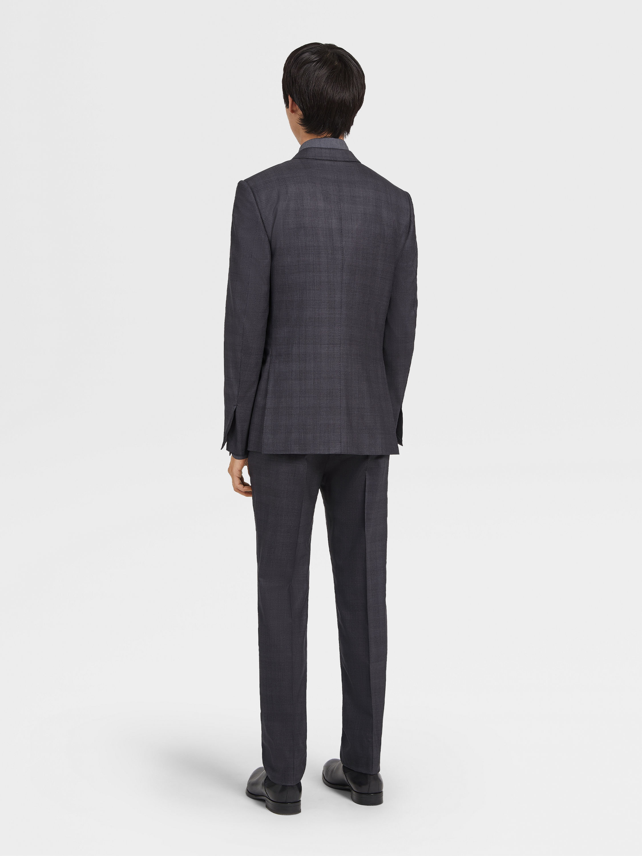 DARK GREY PRINCE OF WALES CENTOVENTIMILA WOOL SUIT - 4