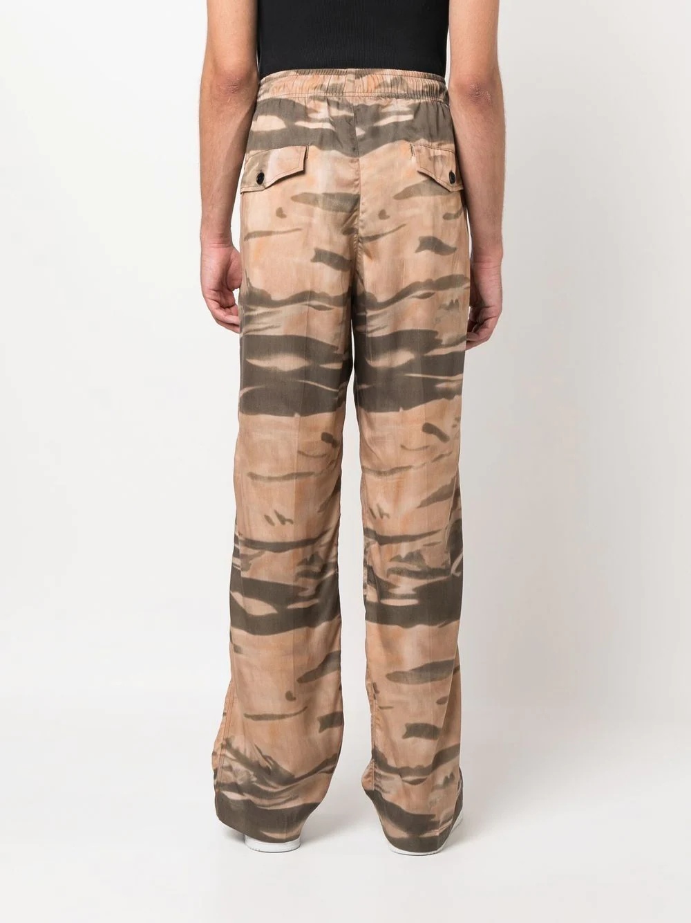 camouflage wide-leg trousers - 4