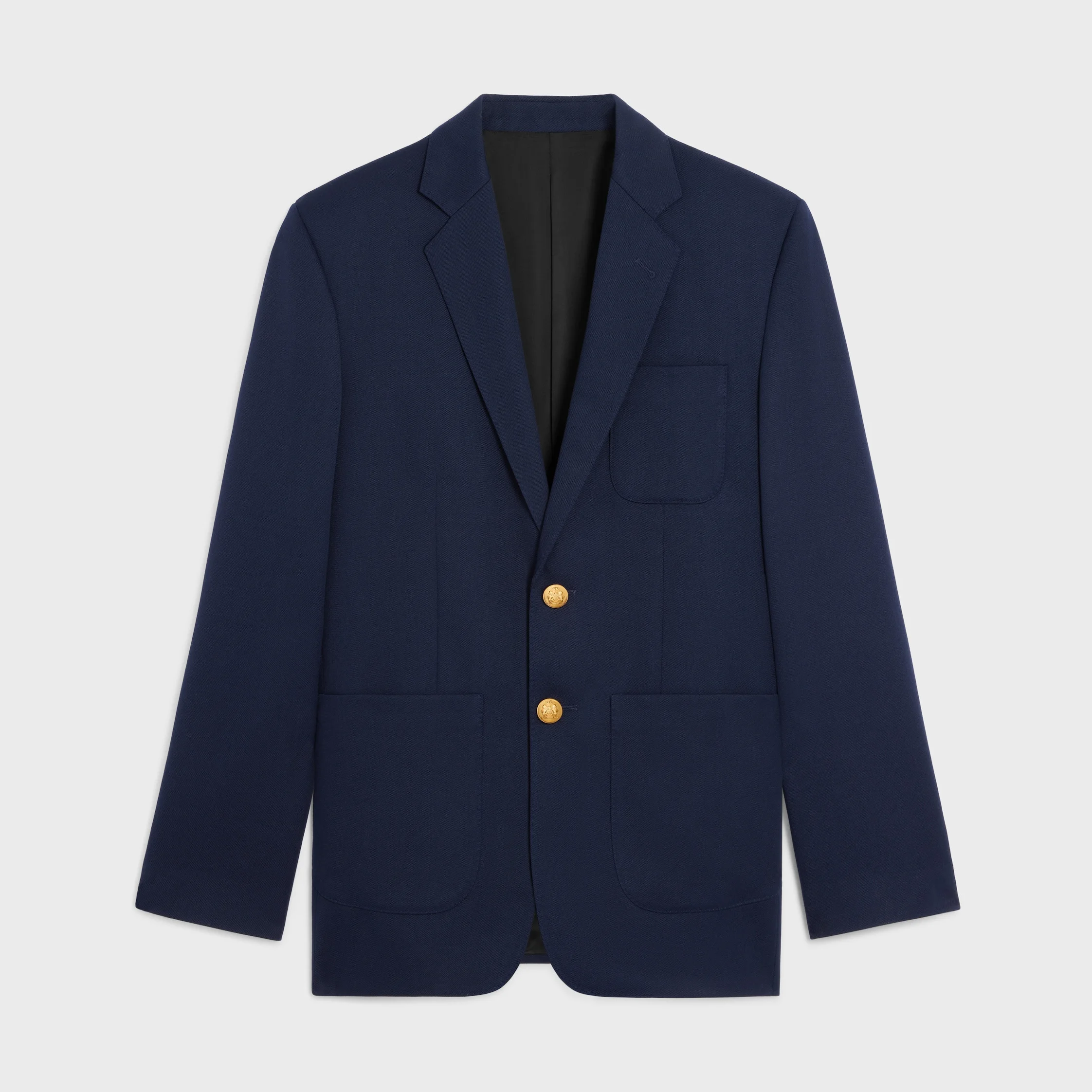 tailored jacket IN DIAGONAL WOOL - 1