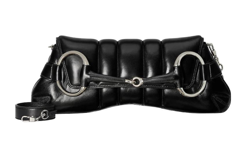 (WMNS) Gucci Horsebit Chain Medium Shoulder Bag 'Black' 764255-AACU1-1000 - 2