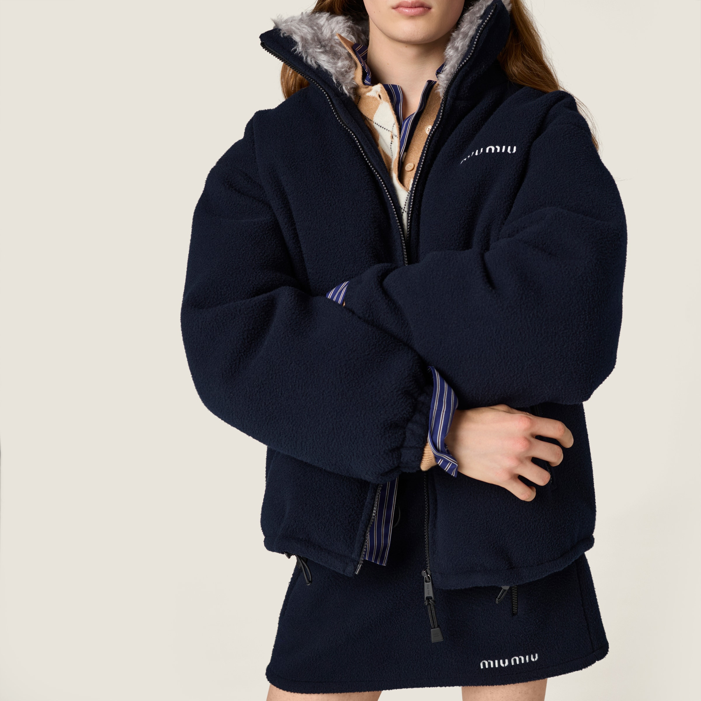 Fleece down jacket - 4