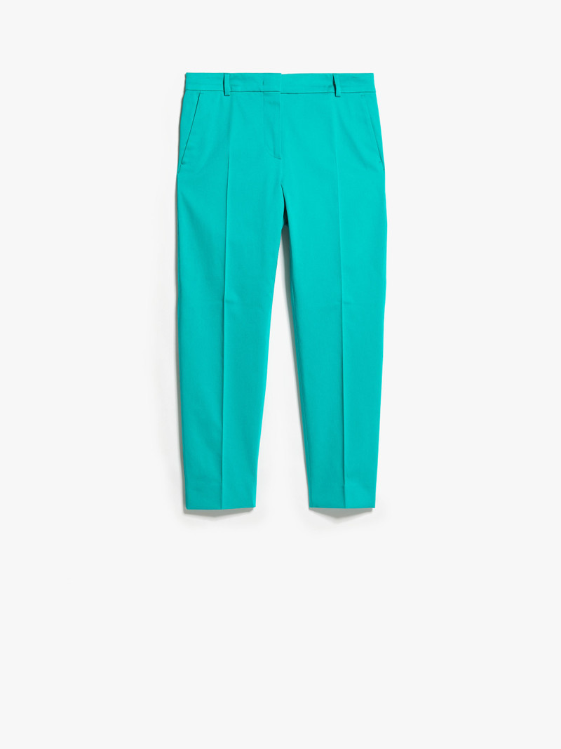 LINCE Cotton satin slim trousers - 1