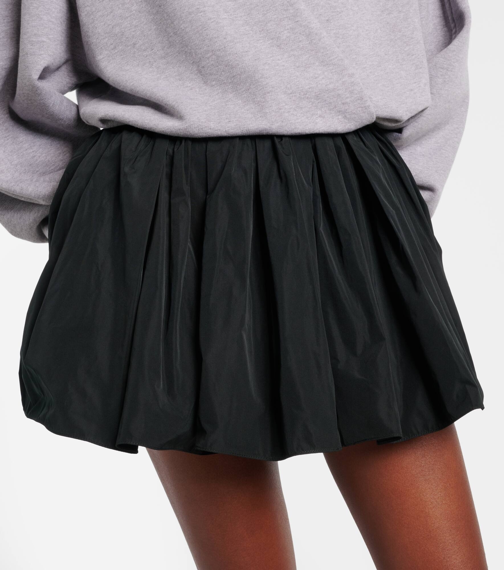 Gathered taffeta skort - 4
