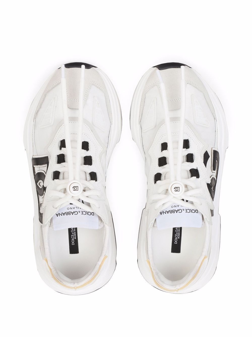 logo-patch lace-up sneakers - 4