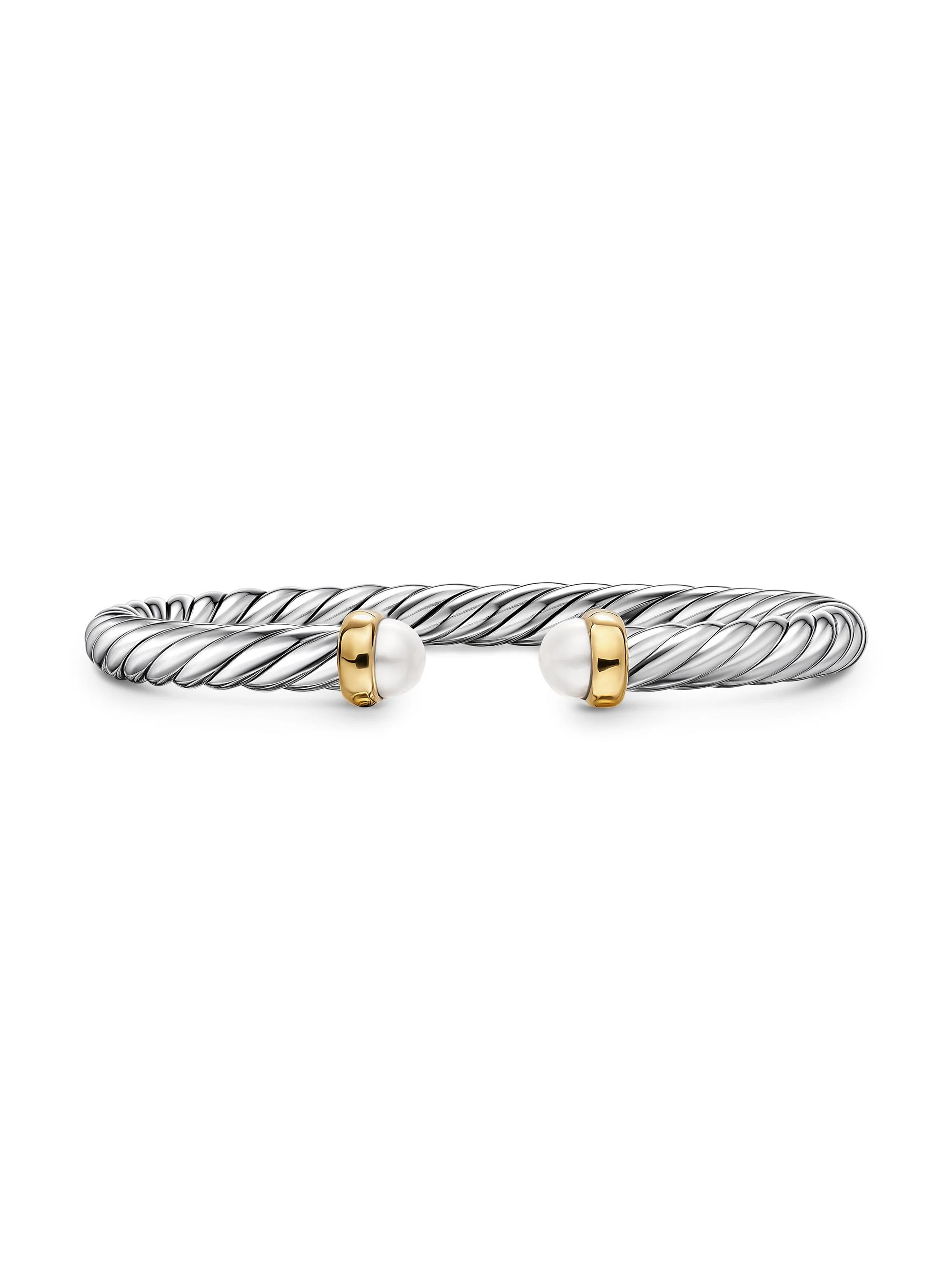 Women's Cable Flex Bracelet in Sterling Silver - Pearl - 1
