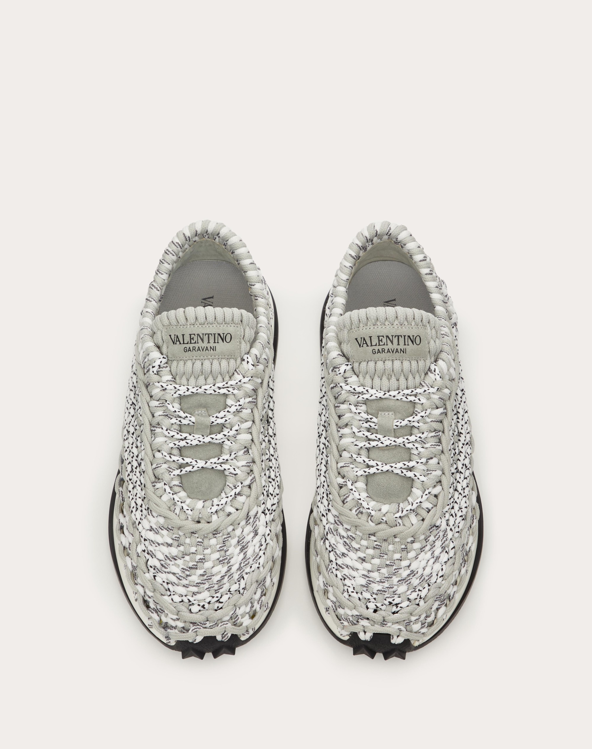 VALENTINO GARAVANI CROCHET SNEAKER IN FABRIC - 4