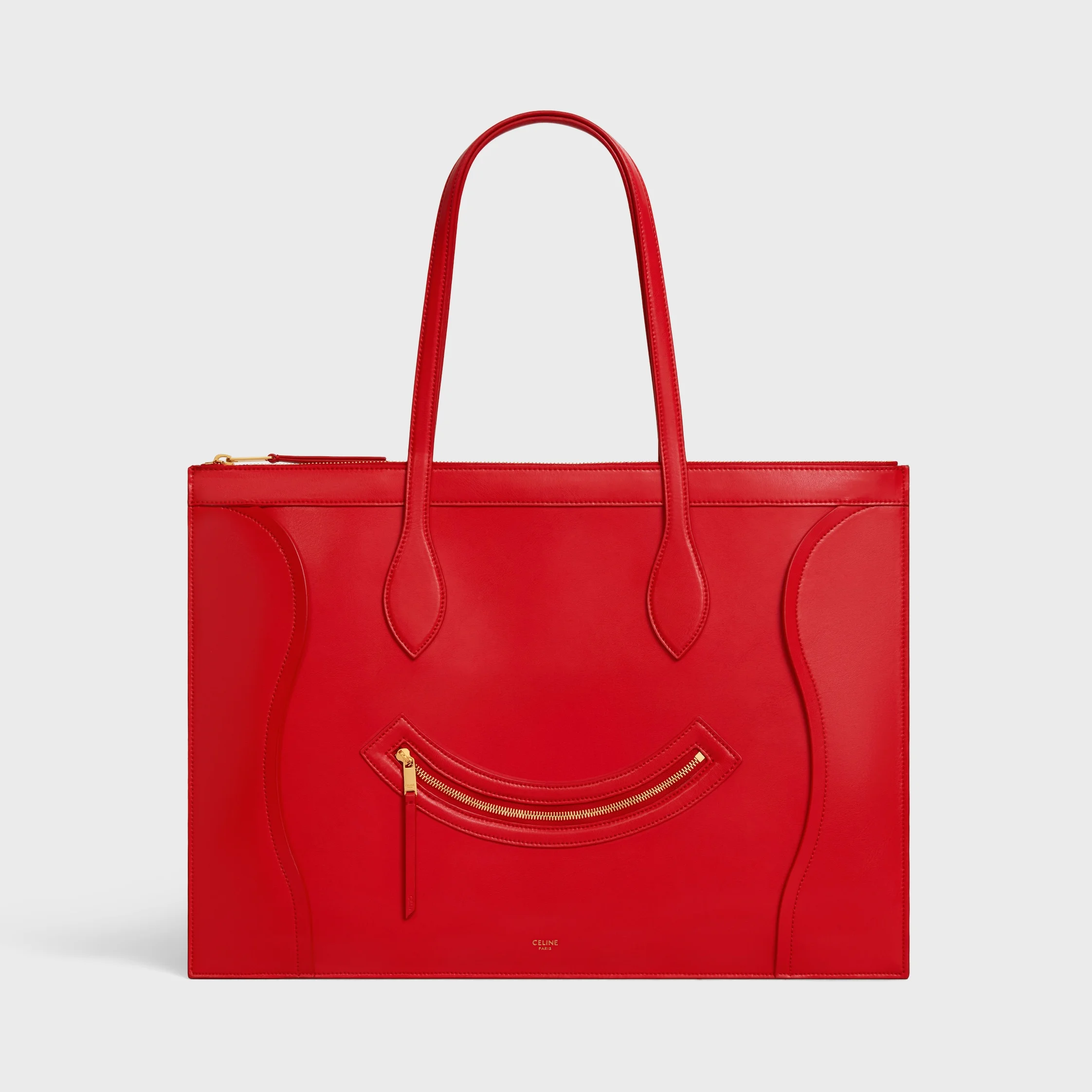 FLAT CABAS LUGGAGE IN GLOSSY CALFSKIN - 1