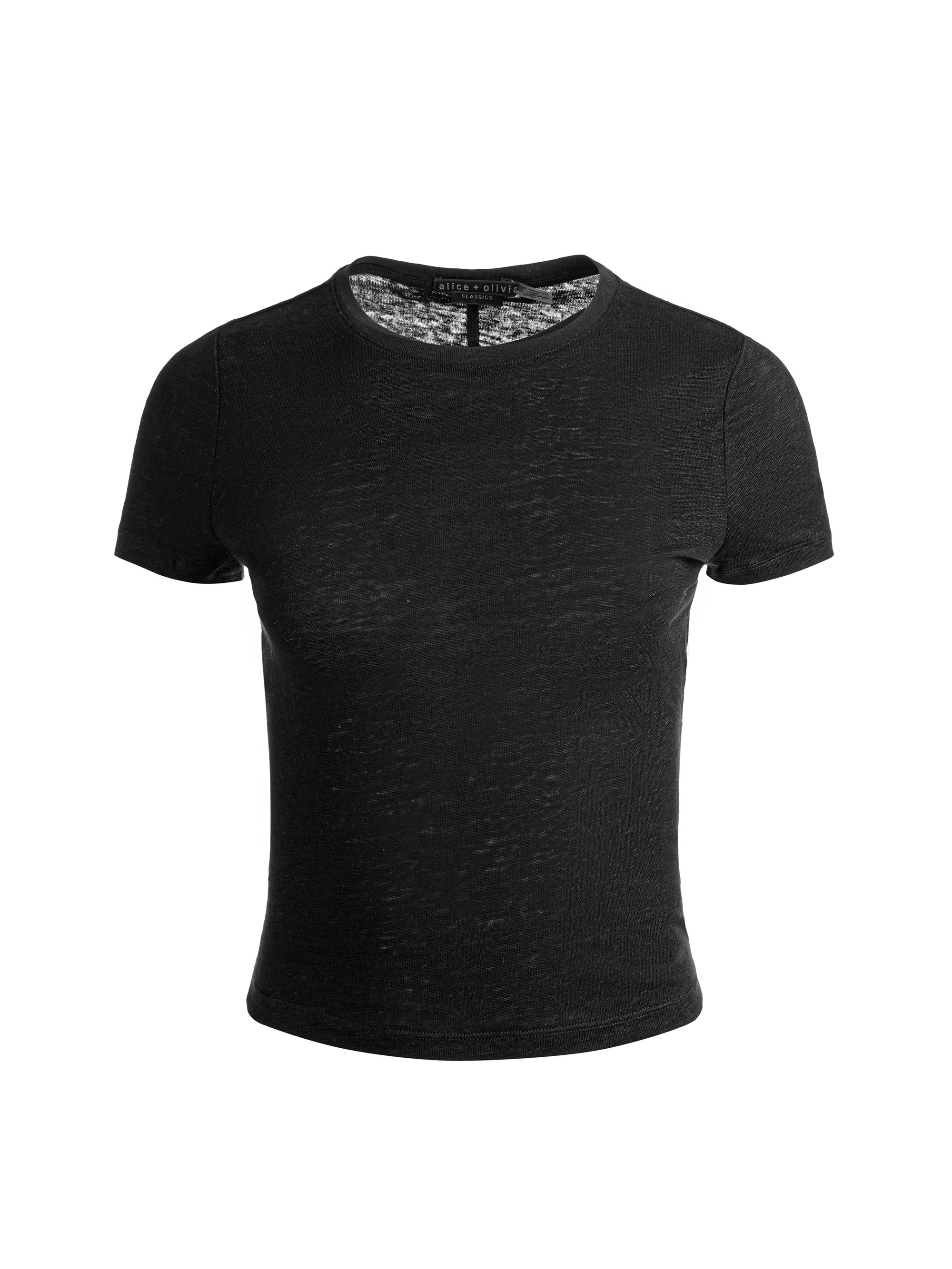CINDY CROPPED LINEN TEE - 7